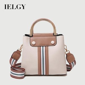 Beg Utusan Fesyen, Rekaan Korea Berjalur, Elegan dan Ringkas, Jenis Baldi, IELGY Wanita Bags
