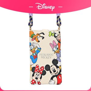 Beg Silang Badan Wanita Disney, Cetakan Keluarga Mickey, Rekaan Comel, Satu Bahu, Beg Kecil, 2024 Ketibaan Baru, [COD] Bags Selempang