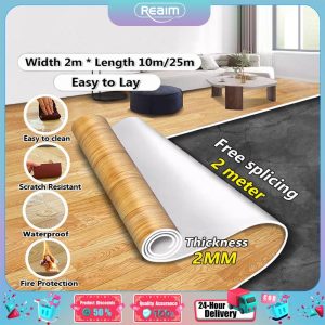 Tikar Getah Aqsa 5m - 25m Tahan Lasak Susah Koyak (Lebar 2meter) | Tikar Getah SeGulung （free tape） Gulung Kalis Air Gulung Kalis Air Waterproof Textiles Soft Cotton floor mat