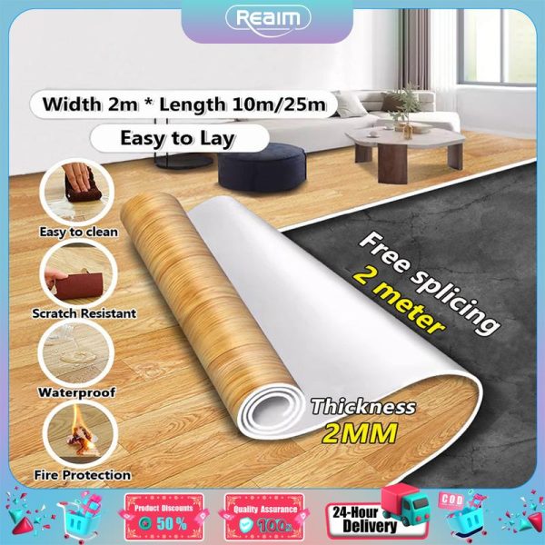 Tikar Getah Aqsa 5m - 25m Tahan Lasak Susah Koyak (Lebar 2meter) | Tikar Getah SeGulung （free tape） Gulung Kalis Air Gulung Kalis Air Waterproof Textiles Soft Cotton floor mat
