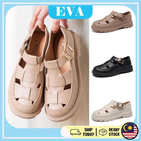 READY STOCK EVA Sandals Women Thick Fashion Wedges Flip Flops Oxfords Loafers Flat Shoes Kasut Wanita