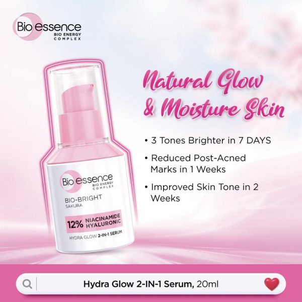 Bio-Essence Bio-Bright Hydra Glow 2in1 Serum 20ml