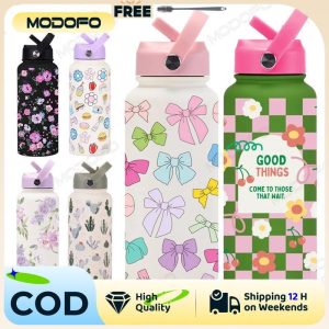 【COD】Original MODOFO Tumbler 1000ML -Thermos Bottle Thermos Cup Portable Hadiah Aquaflask Tumbler Aesthetic Tumbler Stainless Steel Water Bottle botol air tahan sejuk tumbler murah tumbler Vacuum Insulated Thermoflask