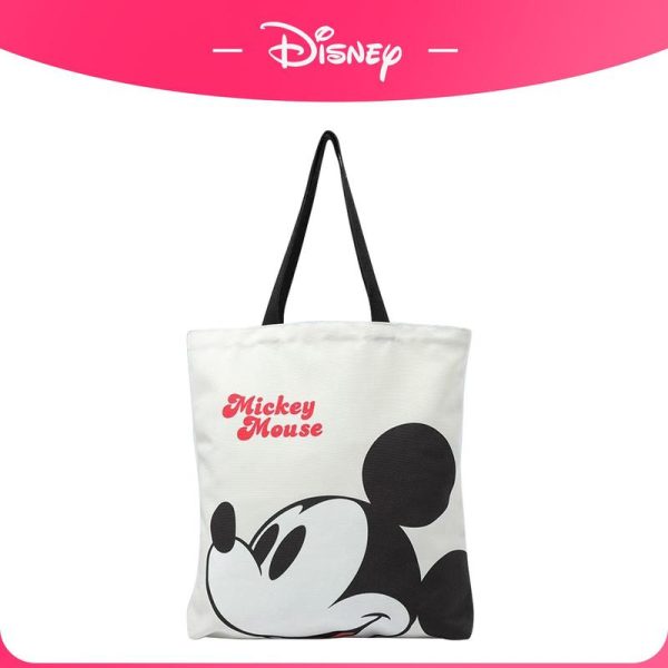 Beg Kanvas, Disney, Satu Bahu, Beg Beli Belah Pegang Tangan, Serba guna, Kapasiti Besar, Sesuai untuk Bilik Darjah Niche, [COD] Wanita Totebag Bags Tote