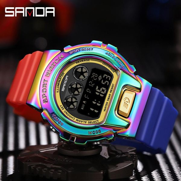 AW24 SANDA 2127 Jam Tangan Sejagat, Jam Tangan Sukan Riadah, Reka Bentuk Sejuk, Kalis Air, Popular pada 2023, Jam Tangan Analog-Digital