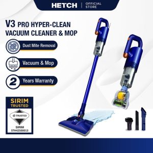 HETCH V3 Pro Hyper-Clean Handheld Dust Mite Bed Vacuum Cleaner & Mop HVC-1416-HC