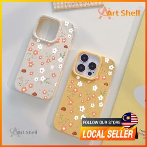 For iPhone 14 Pro max Small floral ins Trendy shell 13 12 11 15 8plus 7plus iPhone Case XR X Xs Max 11p Mobile Protection Wireless