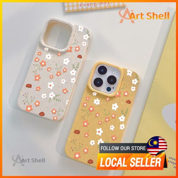 For iPhone 14 Pro max Small floral ins Trendy shell 13 12 11 15 8plus 7plus iPhone Case XR X Xs Max 11p Mobile Protection Wireless