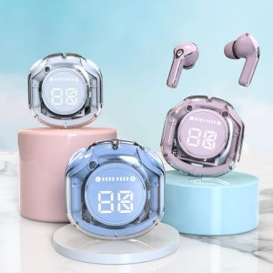 Bluetooth 5.3 set kepala wayarles, Telus, fesyen, pembatalan hingar, fon telinga, set kepala, berfungsi dengan semua telefon mudah alih
