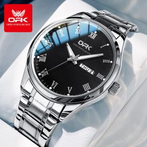 OPK Jam Tangan Lelaki Original Kalis Air Asal Kuarza Mewah Fesyen Baharu pada Watch for Men with Luxury Box Model G8121 Rotundity Bahan logam barang dalam stok Warna berbilang Parti pemberian hadiah Garanti 1 tahun