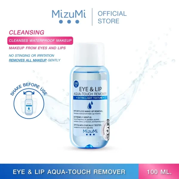 MizuMi Eye & Lip Aqua-Touch Remover 100ml - Pembersih Makeup Tahan Air & Bibir Tanpa Bau Minyak Alkohol Paraben Dan Pewarna Sintetik Removal