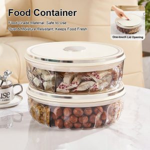 Bekas Kuih Raya, Dimeterai Tekan, Kotak Buah, Kalis Lembapan, Kotak Buah Kering, Pinggan Pemeliharaan Bermeterai, Sesuai untuk Pesta Musim Bunga