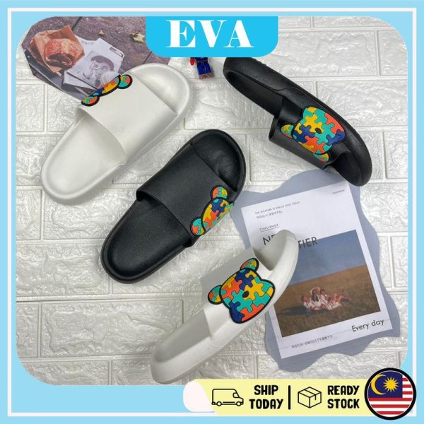 READY STOCK EVA Men Women Slippers Kasut Lelaki Perempuan Sandals Selipar Bear Design Fashion