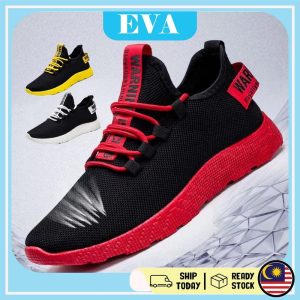 READY STOCK EVA Fashion Men Flyknit Sport Shoes Breathable Sneakers Running Kasut Berlari Women Wanita Travel Gym Casual Summer