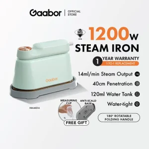 [Bundle Deals] Gaabor 1200W Exquisite Electric Iron Steamer Wet & Dry Iron with Shaver Family Travel Set