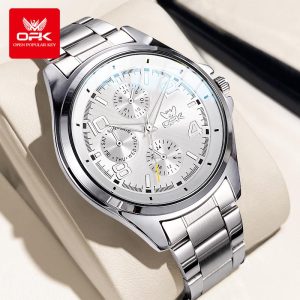 OPK Jam Tangan Lelaki Original Waterproof Quartz Movement Stainless Steel Watch for Men Luminous Business Luxury Men Watch 6017 Rotundity Bahan logam dalam stok Warna berbilang Ada kotak Ada alat Pejabat parti pemberian hadiah Garanti 1 tahun