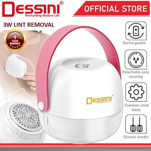 DESSINI ITALY USB Rechargeable Electric Lint Remover Sweater Fabric Fuzz Balls Pills Shaver Spools Clothes Trimmer