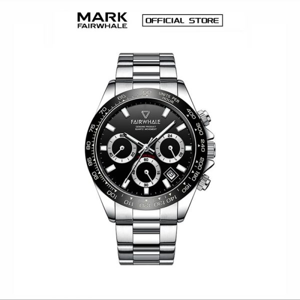 【100% Authentic】Mark Fairwhale - jam tangan kuarza lelaki, kalis air, berkilau, pelbagai fungsi, kronograf, hantu air, bergaya, sukan, perniagaan, 5030 Watches
