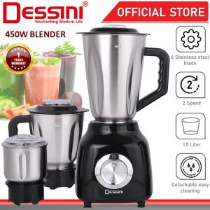DESSINI ITALY 1.5L Stainless Steel Blender Grinder Mixer Juicer Extractor Food Processor Smoothie Ice Crusher / Pengisar
