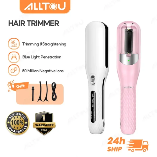 ALLTOU Hair Trimmer Auto Split Ends Trimmer Split End Remover 2-in-1 Hair Clipper Multi-functional for Men Women Hair Crusher