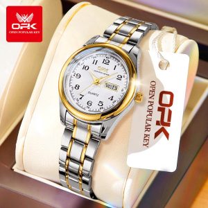 【Free Gift】OPK Jam Analog Tangan Perempuan Asli Kalis Air Bercahaya Keluli Tahan Karat Untuk Wanita Magnet Permata Watches Berlian with Box New 8110 Compact and Exquisite Tentera Perempuan Modus Banyak Warna Ada stok Tersedia Parti Sepadan