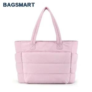 Beg Tote, BAGSMART, Untuk Wanita, Ringan dan Gebu, Sesuai untuk Perjalanan, Kerja, Pantai, Gim dan Membeli-belah Totebag