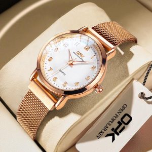 OPK Jam Tangan Wanita Original Perempuan Waterproof New Kuarza Kalis Air Asli Keluli Tahan Karat Fesyen Kasual NEW81-15 Watches Rotundity Bahan logam dalam stok Banyak warna Pejabat parti pemberian hadiah Garanti 1 tahun