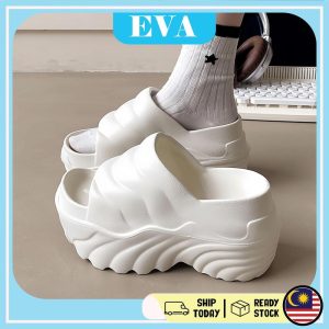 READY STOCK 9cm EVA Selipar Baji tumit Tinggi Platfrom Sandals High Shoes Slipper Anti Slip Women Sandals Kasut Perempuan Tinggi Wanita Bertumit