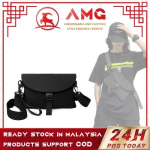 AMG Bag Lelaki Nylon Crossbody Sling Messenger Bag Unisex Waterproof Simple Sling Casual Korean Korea Style Bag