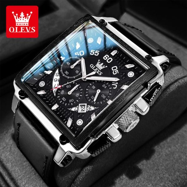 【Garanti 1 tahun】OLEVS G99-19 Jam Tangan Lelaki Original Kalis Air Tali Kulit Paparan Masa dan Tarikh For Men Watches New 2024 Tahan Lama dengan Kotak Mewah Rotundity Material logam+kulit dalam stok Warna berbilang Ada kotak Pejabat parti pemberian hadiah
