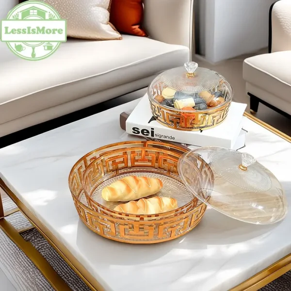 Aesthetic living decorative multi function container with cover Bekas dekoratif multifungsi dengan tutup