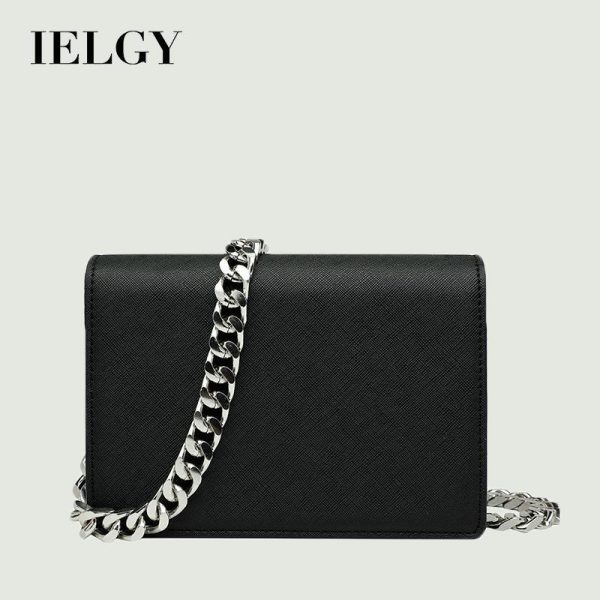 Beg Wanita, IELGY, Gaya Ringkas, Beg Persegi Kecil, Fesyen, dengan Rantai, Sesuai untuk Wanita, Popular di Internet, Hitam Kecil, Beg Stiletto Bahu, 2024 Ketibaan Baru Bags Selempang