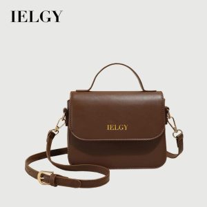 Beg Bahu Selempang Wanita, IELGY, Bergaya dan Serba guna, Warna Beige, Tali Boleh Laras dan Gancu Magnetik Putih Bags