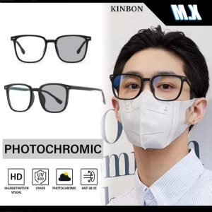 KACAMATA EYEGLASS, Photochromic, MX-KINBON, Kanta Anti-UV, Kanta Berubah Warna, Uniseks, Ringan, Berkualiti Tinggi, Fesyen, Gaya Superstar