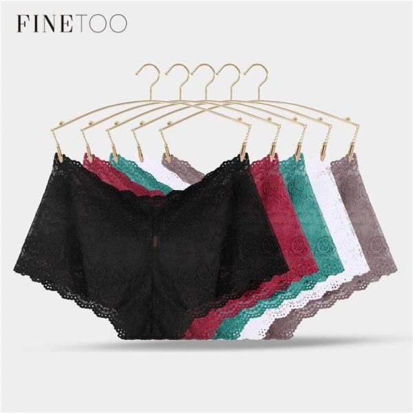 Celana dalam lace perempuan dengan corak, terbuat dari kain nylon, satu potongan per paket