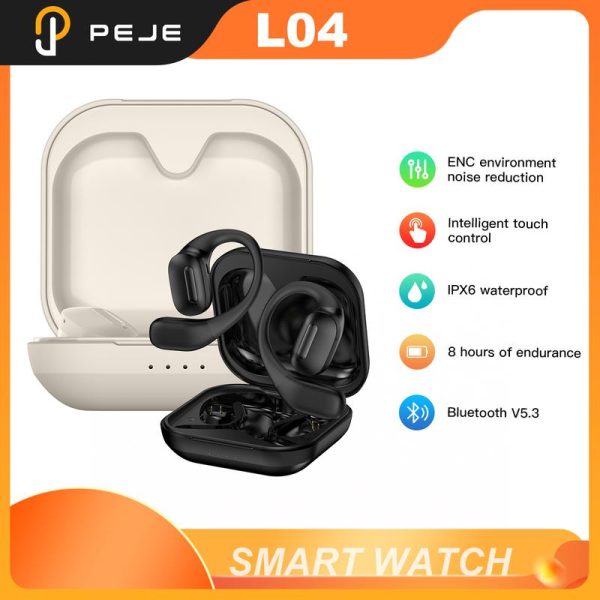 Fon Kepala Atas Telinga, L04 ENC, Membatalkan Bunyi, Aplikasi Eksklusif, Kekunci Tersuai, Penyama Disesuaikan, Hayat Bateri Panjang 8 Jam, Bluetooth V5.3, Sentuhan Butang Pintar, Kalis Air IPX6, Paparan Kuasa