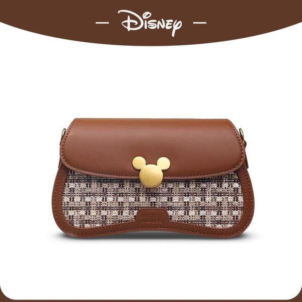 (COD) Disney New Peach Blossom Bag Retro Small Fragrance Style One Shoulder Crossbody Underarm Bag Selempang Wanita