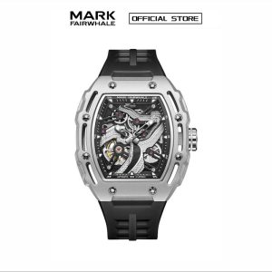 【100% Authentic】Jam Tangan Mekanikal Lelaki, MARK FAIRWHALE, Reka Bentuk Roda Terbang Baharu, Jam Tangan Mewah Fesyen, Tema Tembok Besar, Kalis Air, Berkilau, Jam Tangan Baldi, FW-6870 Watches