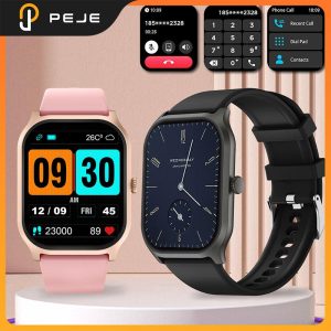 Jam Tangan Pintar, PEJE, Gaya Pasangan, ZL77J, Kalis Air IP68, Skrin HD 2.01-inci, Panggilan Bluetooth, 100 + Mod Sukan, Permainan Terbina dalam, Suara AI, Menyokong Straval Smart Watches