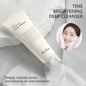 Pembersih Masa Bercahaya, HEXKIN, 120g, Kawalan Sebum, Imbangan Kelembapan, Minimumkan Pori, Penjagaan Kulit Korea