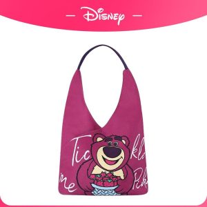 Beg Wanita Disney, Rekaan Baharu 2024, Beruang Strawberi Ditambah Bahu Sisi, Pegang Tangan, Kanvas Comel Kartun, [COD] Totebag Bags Tote