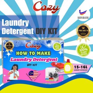 Sabun dobi DIY COZY KIT (10-17 liter) buatan sendiri sabun dobi berkualiti tinggi/formula/pelembut generasi kedua yang dinaik taraf, detergen kuat, penyimpanan jangka panjang/sabuneco detergen cecair cecair asli lavender sabundobi jasmin Detergent Pencuci