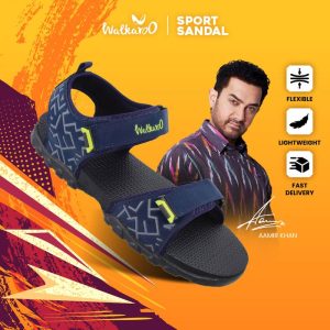 Walkaroo Sandal Sukan Lelaki Lightweight Sports & Outdoor/ Sandal Kasual/ Selipar Lelaki Viral/ Velcro Strap/ PU Sole/ Ringan/ Kalis Air/ Anti-licin (4509 - Black)
