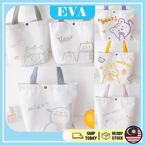 READY STOCK EVA Comel and Cute Women Bag Mini Canvas Bag Student Korean Version Macaron Small handbag Tote Bag fashion