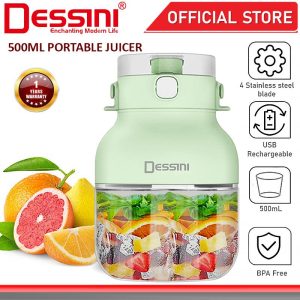 DESSINI ITALY 500mL USB Rechargeable Portable Bottle Juicer Blender Chopper Grinder Mixer Smoothie / Pengisar
