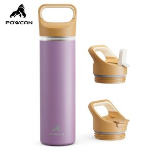 Botol Air Bertebat, 24oz / 40oz, dengan Straw, Keluli Tahan Karat, Kelalang Air Vakum, Botol Air Termos Besar, Penutup 3 Kalis Bocor, Sesuai untuk Perjalanan, Perkhemahan, Gim dan Sukan, Diskaun Jumaat Gila