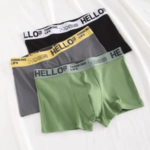 Seluar dalam sukan luar, Kotak lelaki, Selesa dan bernafas, Set 3PCS, Sesuai untuk lelaki, Seluar dalam, 5 Warna Tersedia, Majlis Baharu 2025, Seluar untuk lelaki Menswear Pakaian Boxer