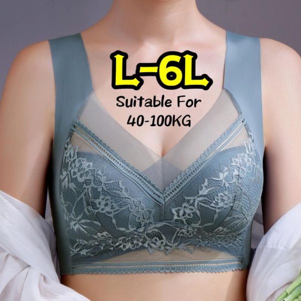 Women Bra Plus Size Seamless Wireless Push Up L - 6L suitable 40 - 100KG Baju Dalam Wanita Tanpa Dawai Plus Saiz