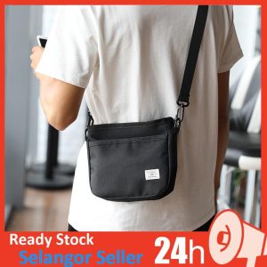 AMG Silang Lelaki Waterproof Couple Sling Pouch Casual Fashion Men Beg Nylon Messenger Simple Bag ins Korean Canvas Women Selempang