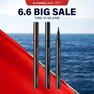 Carslan Big Eyes Long Lasting Liquid Eyeliner Soft Brush Brush Deep Black Makeup